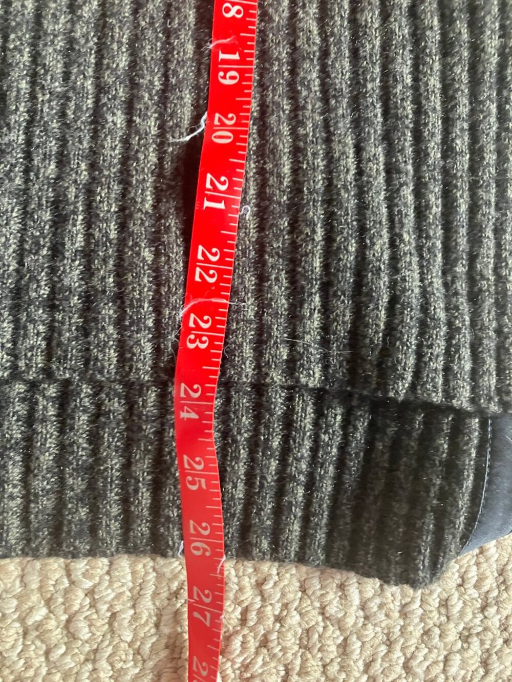 Rag & Bone XXS Gray Cashmere Ribbed Satin Crewneck Commando Aviator Acadamia - Picture 5 of 6